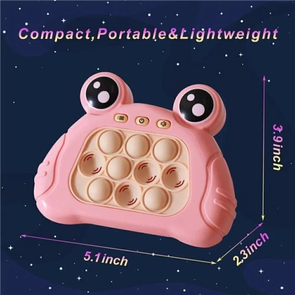 Bubble Game Console Handheld Fast Speed Pushing Educational Fidget Toy Kids PINK